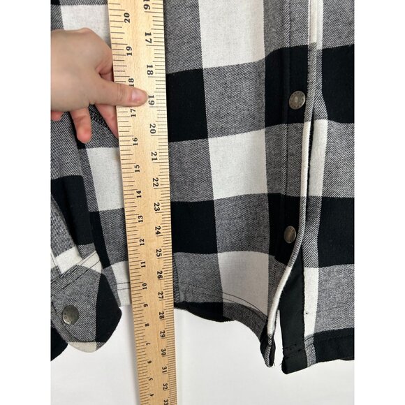 ORVIS Men's size XL Shirt Jacket Plaid Fleece Lined Snap Front Pocket classic - Picture 4 of 13